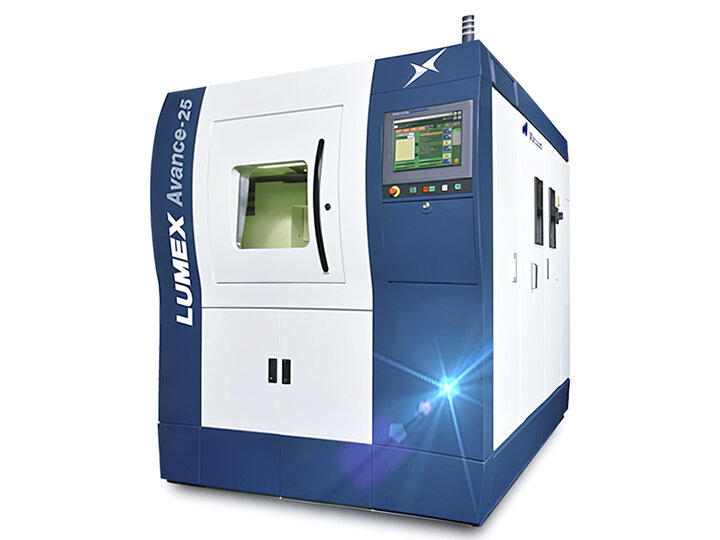 Lumex Avance-25 machine with blue and white design and control panel.